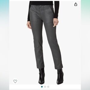 Kut from the Kloth Black Coated Reese Ankle Straight Pants
